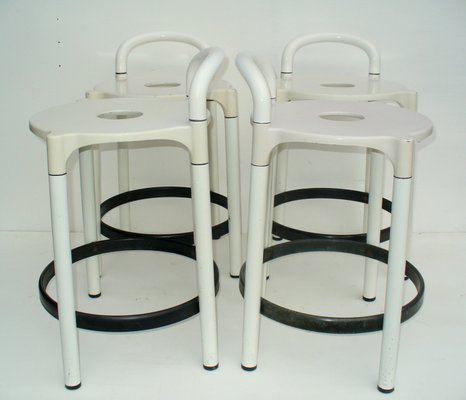 Italian Stools by Anna Castelli Ferrieri for Kartell, 1979, Set of 4-EI-345652