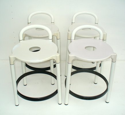 Italian Stools by Anna Castelli Ferrieri for Kartell, 1979, Set of 4-EI-345652