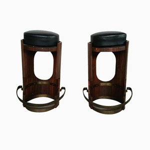 Italian Stools from Manifattura Italiana, 1950s, Set of 2-HZ-647590