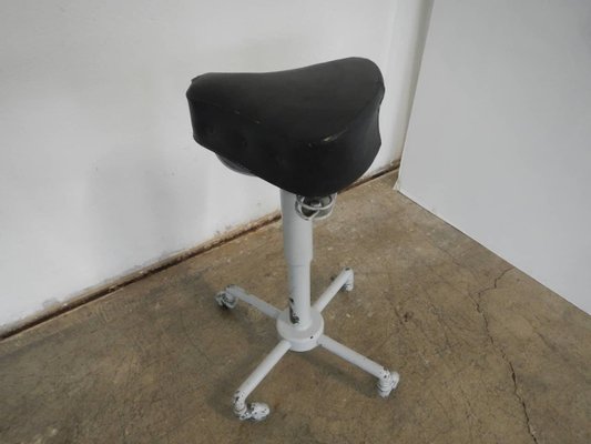 Italian Swivel Stool with with Giuliari Saddle, 1960s-WWQ-692625