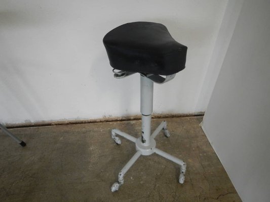 Italian Swivel Stool with with Giuliari Saddle, 1960s-WWQ-692625