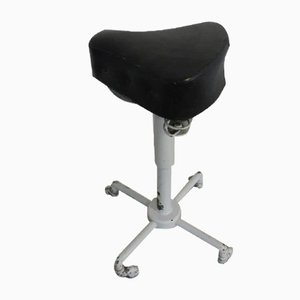 Italian Swivel Stool with with Giuliari Saddle, 1960s-WWQ-692625