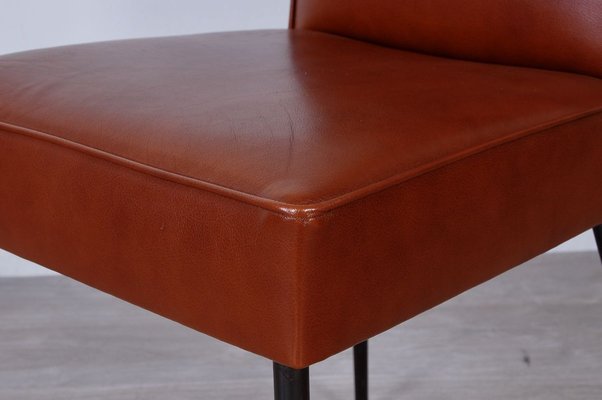 Italian Table and Office Chairs from Trau, 1960s, Set of 5-XSG-910307