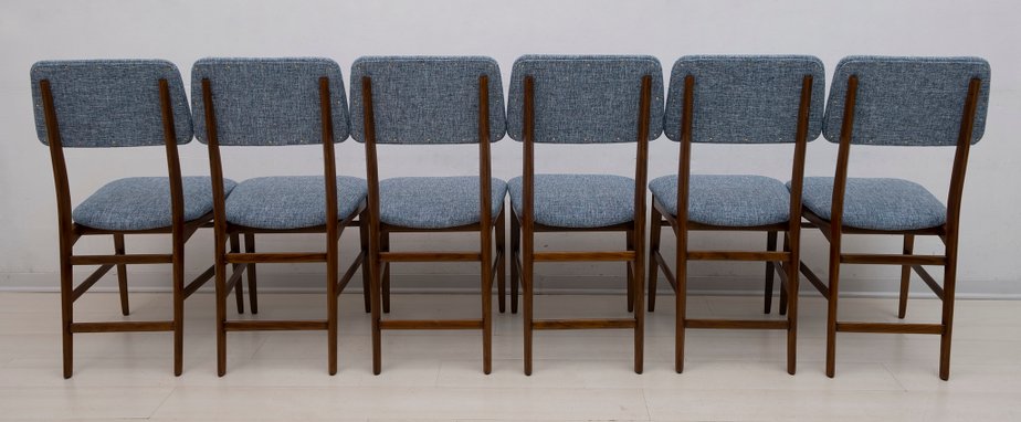 Italian Teak Dining Chairs by Edmondo Palutari for Dassi, 1950s, Set of 6-FER-900058