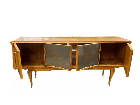 Italian Thuya Burl Sideboard, 1950s-PYA-880994