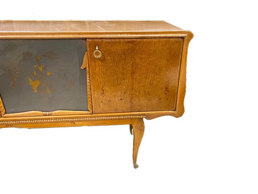 Italian Thuya Burl Sideboard, 1950s-PYA-880994