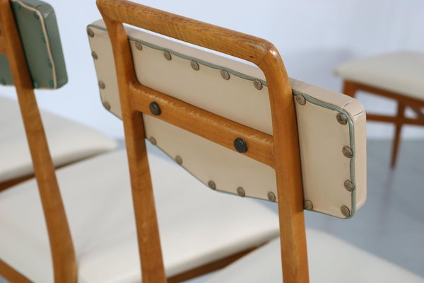 Italian Torinese School Chairs, 1950s, Set of 6-AA-1298716