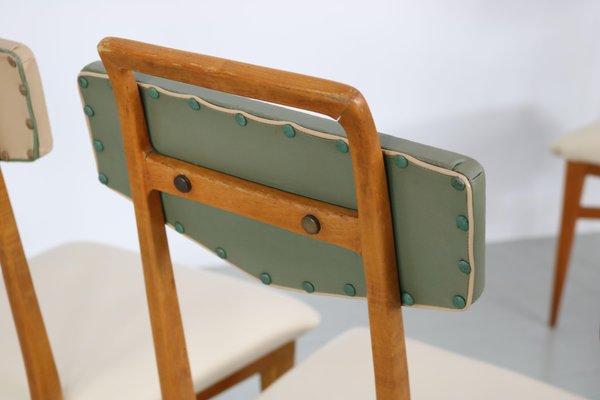 Italian Torinese School Chairs, 1950s, Set of 6-AA-1298716