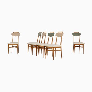 Italian Torinese School Chairs, 1950s, Set of 6-AA-1298716