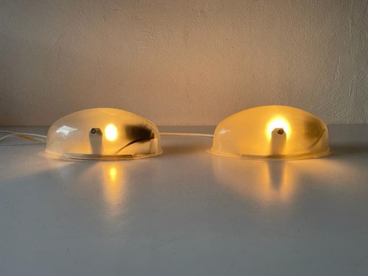 Italian Transparent Glass Sconces by Artemide, 1970s-RDS-1452330