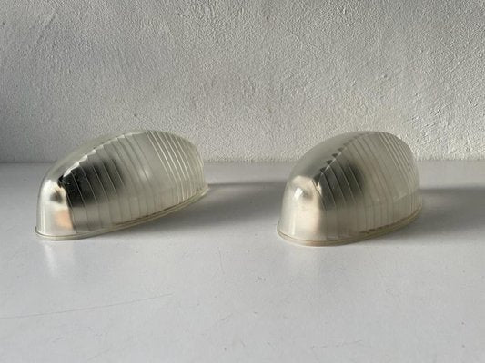 Italian Transparent Glass Sconces by Artemide, 1970s-RDS-1452330