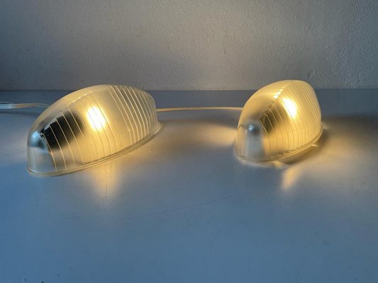 Italian Transparent Glass Sconces by Artemide, 1970s-RDS-1452330