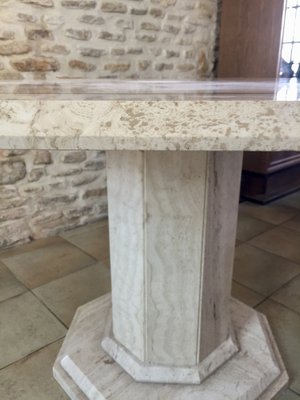 Italian Travertine Dining Table, 1976-EVQ-2043457