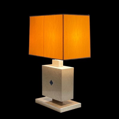 Italian Travertine Marble and Lapis Lazuli Table Lamp, 1970s-JDR-1419235