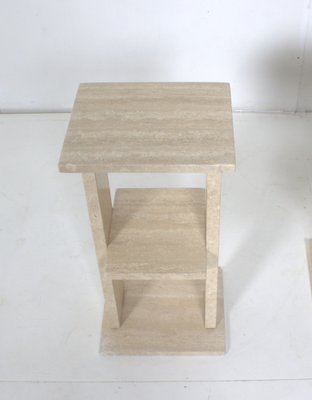 Italian Travertine Pedestal, 1970s-DR-1816826