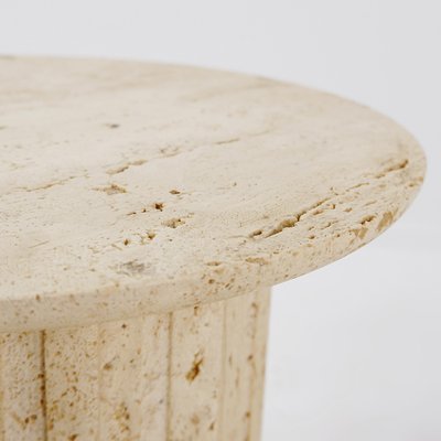 Italian Travertine Side Table, 1980s-NYF-2019088