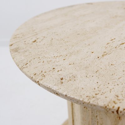 Italian Travertine Side Table, 1980s-NYF-2019088