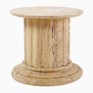 Italian Travertine Side Table, 1980s-NYF-2019088