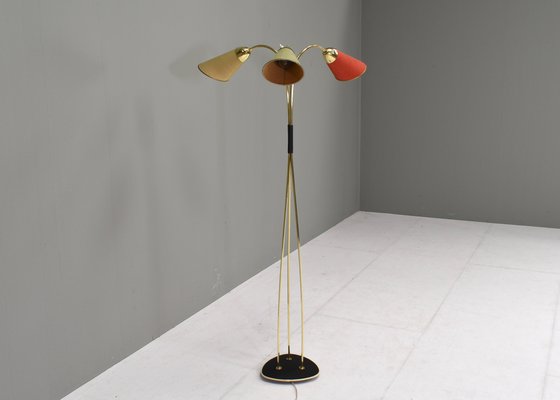 Italian Triennale Floor Lamp in Brass from Arredoluce, 1950-TE-1388024