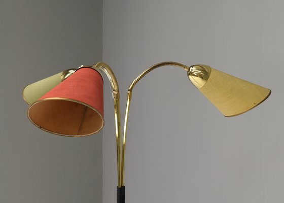 Italian Triennale Floor Lamp in Brass from Arredoluce, 1950-TE-1388024