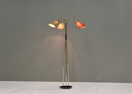 Italian Triennale Floor Lamp in Brass from Arredoluce, 1950-TE-1388024