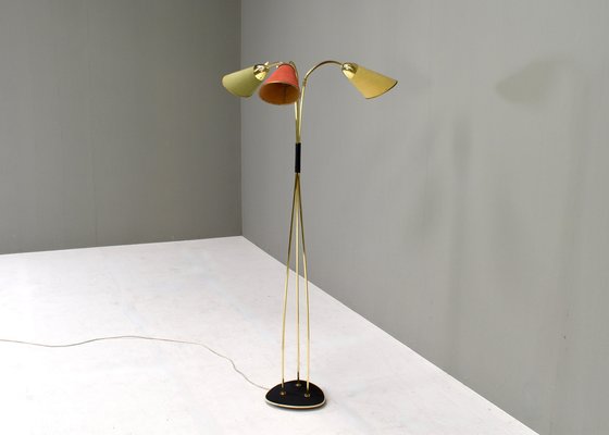 Italian Triennale Floor Lamp in Brass from Arredoluce, 1950-TE-1388024