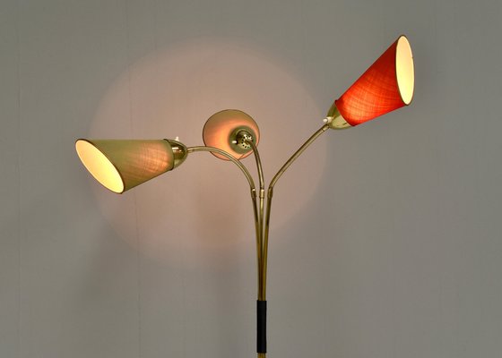 Italian Triennale Floor Lamp in Brass from Arredoluce, 1950-TE-1388024