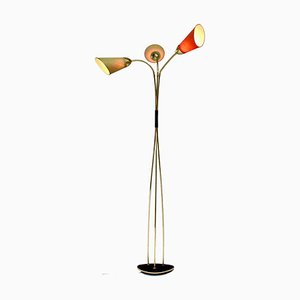 Italian Triennale Floor Lamp in Brass from Arredoluce, 1950-TE-1388024