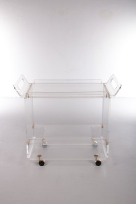 Italian Trolley in Acrylic Glass with Brass, 1980-EZZ-1351807