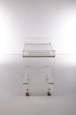 Italian Trolley in Acrylic Glass with Brass, 1980-EZZ-1351807