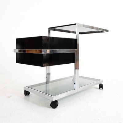 Italian Trolley in Steel and Glass, 1970s-UPW-1387853