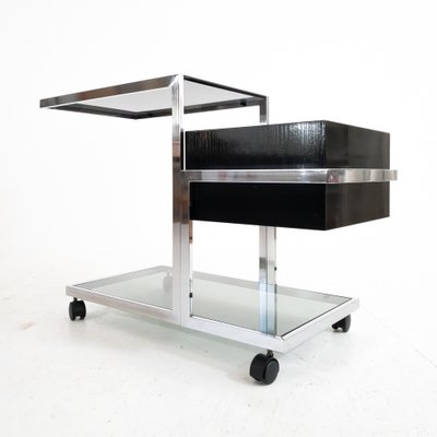 Italian Trolley in Steel and Glass, 1970s-UPW-1387853