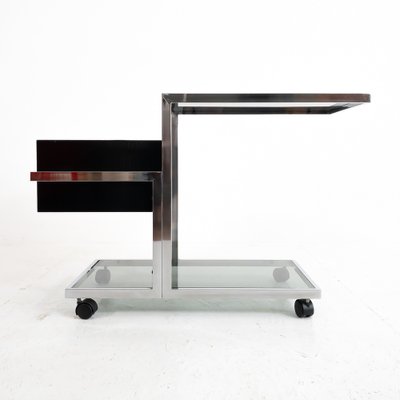 Italian Trolley in Steel and Glass, 1970s-UPW-1387853