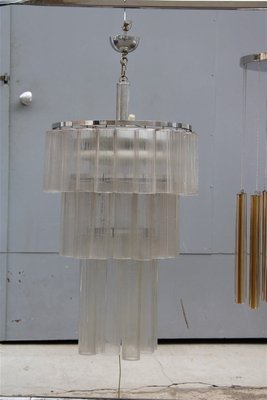 Italian Tube Chandelier from Venini, 1960s-EH-807351