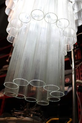 Italian Tube Chandelier from Venini, 1960s-EH-807351