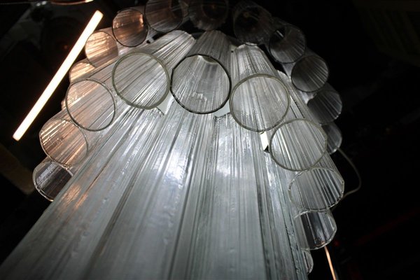 Italian Tube Chandelier from Venini, 1960s-EH-807351