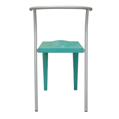 Italian Turquoise Chairs by Phillippe Stark from Kartell, 1988, Set of 4-UZ-1257851