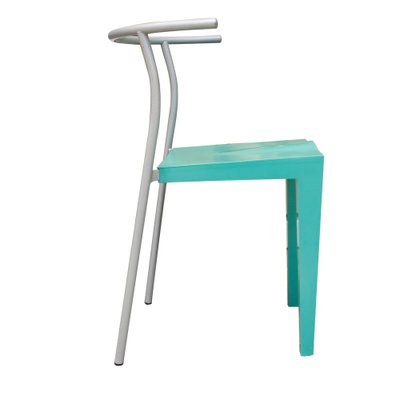 Italian Turquoise Chairs by Phillippe Stark from Kartell, 1988, Set of 4-UZ-1257851