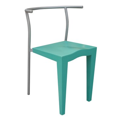 Italian Turquoise Chairs by Phillippe Stark from Kartell, 1988, Set of 4-UZ-1257851