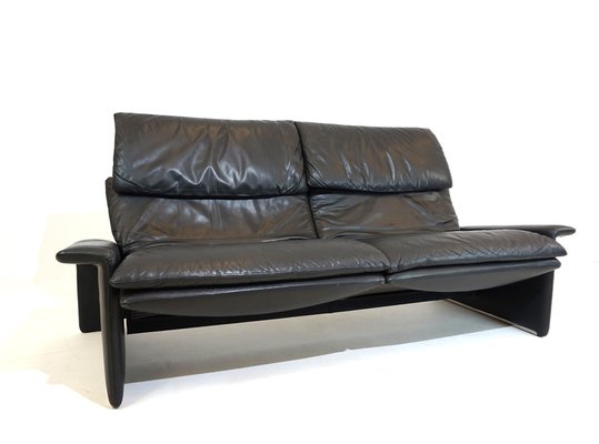 Italian Two-Seater Sofa in Leather by Giovanni Offredi for Saporiti Italia, 1970s-HUW-1742177