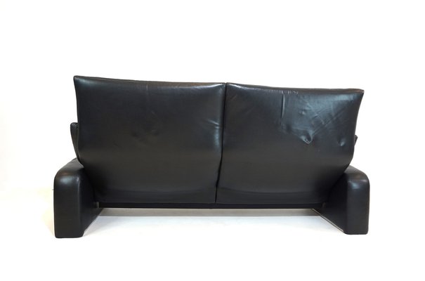 Italian Two-Seater Sofa in Leather by Giovanni Offredi for Saporiti Italia, 1970s-HUW-1742177