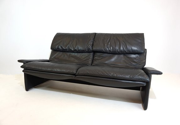 Italian Two-Seater Sofa in Leather by Giovanni Offredi for Saporiti Italia, 1970s-HUW-1742177