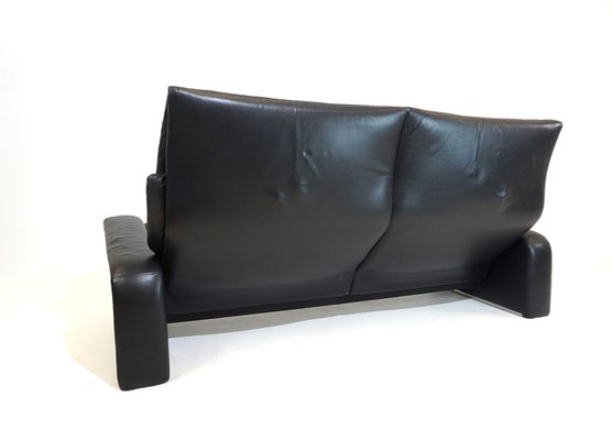 Italian Two-Seater Sofa in Leather by Giovanni Offredi for Saporiti Italia, 1970s-HUW-1742177