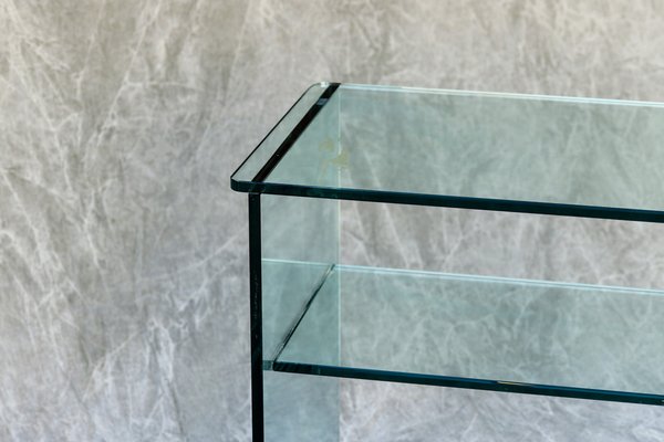 Italian Two Tier Table in Glass from Fontana Arte-PTH-1320162