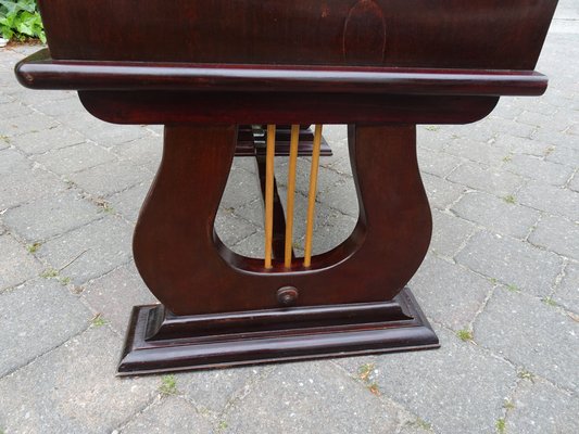 Italian Two-Tone Mahogany Lyre Cabinet in the Style of Borsani-AWL-1289969