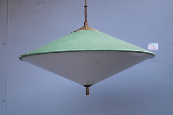 Italian UFO Chandelier in Metal and Acrylic Glass, 1950-EH-1796007