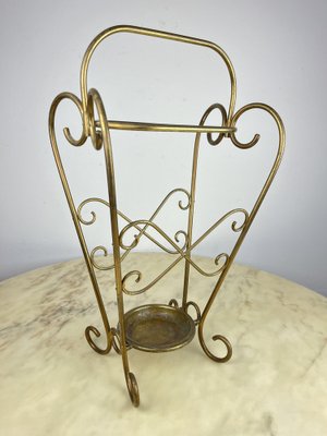 Italian Umbrella Stand in Brass, 1950s-YST-1780340