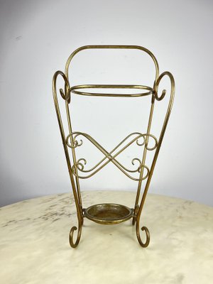 Italian Umbrella Stand in Brass, 1950s-YST-1780340