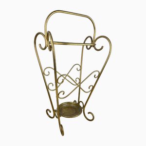 Italian Umbrella Stand in Brass, 1950s-YST-1780340