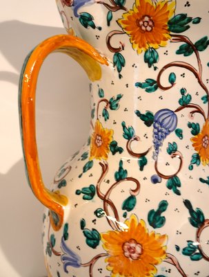 Italian Vase Majolica Ceramic from Proffessor Alfredo Santarelli, Perugia, Italy, 1950s-AWL-1702875